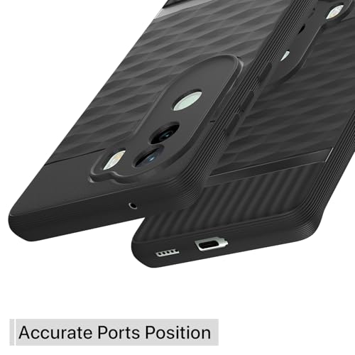 Image of Outlouders Back Cover for Vivo V40e 5G / iQOO Z9s 5G | TPU Soft Flexible Shockproof | Full Camera Protection Back Case (Black)
