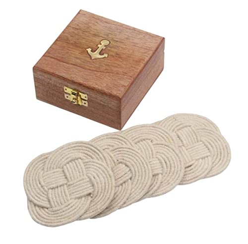 Jute Rope Coaster Set, Nautical Gift, Beach Décor, Surface-Protecting, Vintage