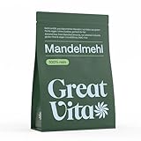 GreatVita Mandelmehl, 1000g | naturbelassen & blanchiert | feines Mehl aus gemahlenen Mandeln -...
