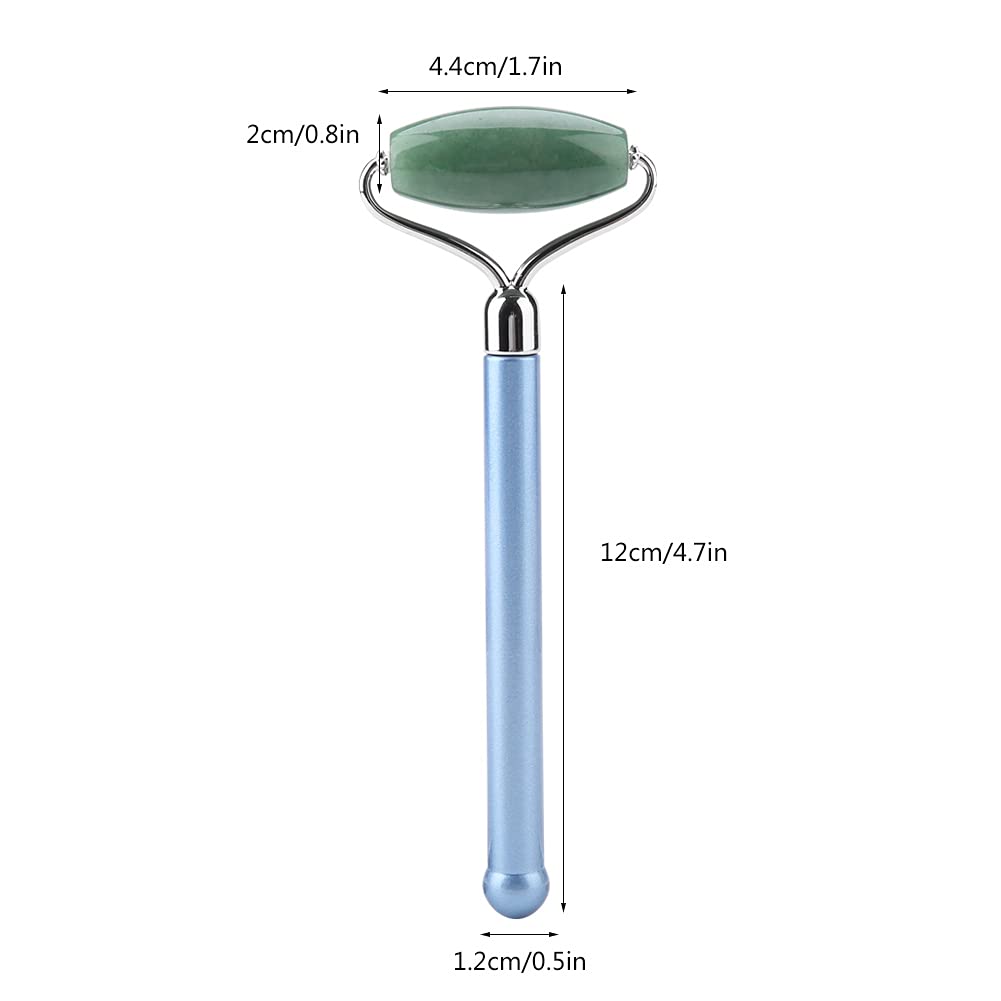 Natürlicher Jade-Roller Für Das Gesicht, Jade-Gesichtsroller, Gesichtsmassageroller Zur Hautverjüngung, Anti-Aging-Hautpflege-Werkzeug(Blauer Stab)