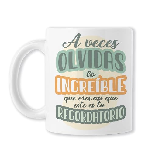 TEDEDIKO Taza para personas INCREÍBLES   Navidad   Regalo de cumpleaños   Detalle   Recordatório para persona ESPECIAL   Para hombre y mujer. Amiga   Hermana. Cerámica blanca Brillante | 325ml
