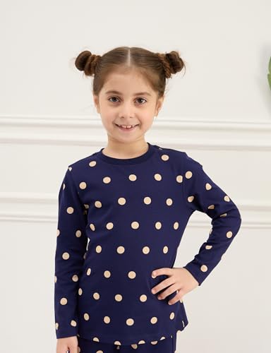 Image of Amazon Brand - Symbol Girls Night Dress | 100% Cotton T-Shirt & Pajama Set | Full Sleeves | Age 2-12 Years