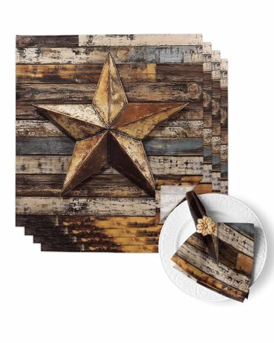 Servilletas de Tela Set de 4, Estrellas Texas miniatura 1