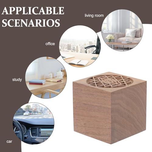 Difusor aromático eléctrico de madera en forma de cubo miniatura 3