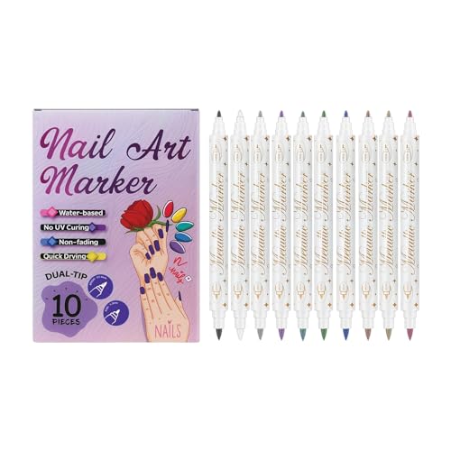 Marqueur à ongles 10 couleurs à séchage rapide pour manucure maison