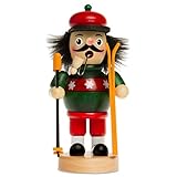 Höhe der Figur ca. 16 cm Sikora RM-B Räuchermännchen aus Holz Verschiedene Motive, Größe:Höhe ca. 16 cm, Farbe/Modell:B10 grün - Skifahrer