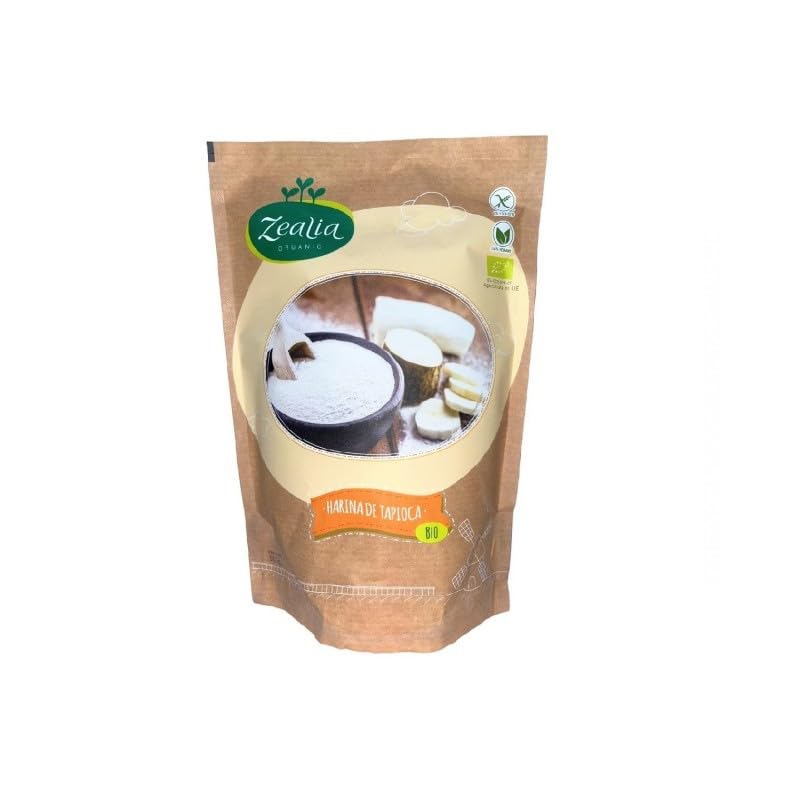 Harina de Tapioca Sin Gluten Bio 500 g | Harina fina de yuca ecológica | Ideal para espesar salsas, panes y repostería sin gluten en cocina vegana