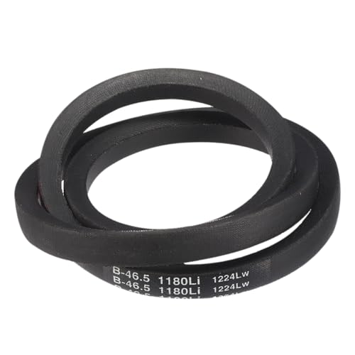Image of Uxcell 3 Pack B46 1 /2 Classic Wrapped V-Belt, 49 inch Outside Circumference, Black Rubber Timing V-Belt for Industrial Machinery Equipment