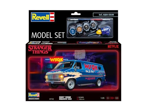 Revell Maquette de voiture Stranger Things - Échelle 1/25 - En plastique non construit/non peint - Avec accessoires - 67732