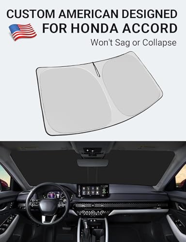 Image of Proadsy Windshield Sun Shade for Honda Accord 2023-2025 2026 4-Layer Foldable Front Sunshade Protector Sun Visor Blocks UV Rays Keep Car Cooler