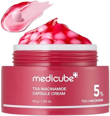 medicube TXA+Niacinamide Capsule Cream | Dual Radiance Moisturizer, Ideal for Use After Spot Care | For Uneven Skin Tone, Texture & Hydration | 99% Pure Tranexamic Acid | Korean Skincare | 1.94oz