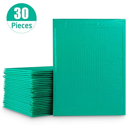 30 Pack of 265 x 380mm Bubble Mailers, STARVAST Self Seal Teal Padded Envelope Mailers with Peel-N-Seal, Heavy Duty Tear and Lightweight for Packaging