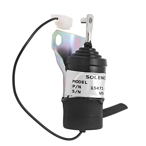 Demeras Válvula solenoide de desligamento de combustível 12V, válvula solenoide de desligamento durá