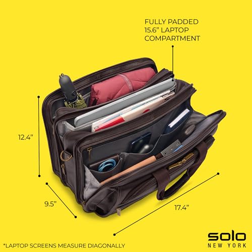 Maletín Solo New York para Laptop 15.6" Cuero Espresso miniatura 3
