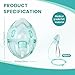 4-Pack Oxygen Mask Large Size for Adults, Elongated Face Mask with 6.6ft Oxygen Tubing & Adjustable Head Strap, DEHP-Free & Latex-Free (No Cup)