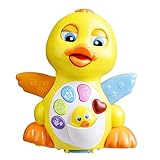 Coolecool Cute Duck Baby Musical Toys 18 Months Light Up Educational Electronic Activity Sound Music Toys for Toddlers Infant Preschools Kids (Yellow)