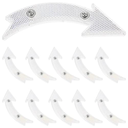 Mikikit 20pcs Portable Wheel Reflectors Bikes Reflective Bike Spokes Rear Bicycle Spoke Reflectors Warning Bike Reflectors Night Bike Reflectors Compact Wheel Reflectors Plastic