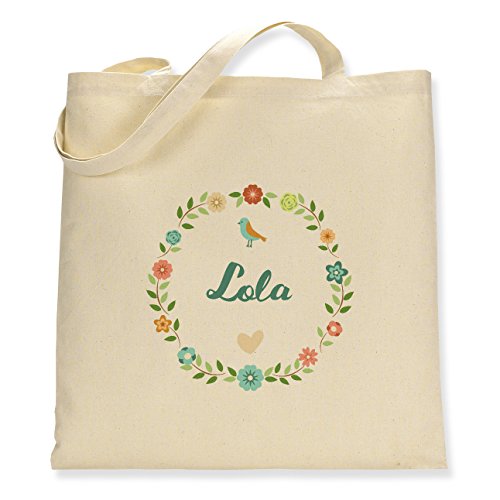 Floral Lola - Canvas Tote Bag, Single Sided