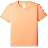 [グリマー] 半袖 4.4oz ドライTシャツ (クルーネック) 00300-ACT_K キッズ ライトオレンジ 130cm (日本サイズ130相当)
