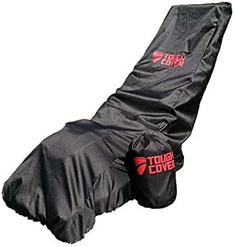 Tough Cover Lawn Mower Cover, Heavy Duty 600D Marine Grade Fabric, Universal Fit Push Mower Cover, Protects Against Water, UV, Dust, Dirt, Wind for Outdoor Protection, Lawn Mower Accessories (Black)