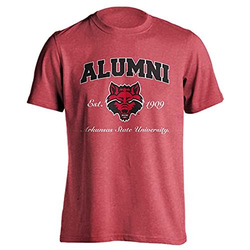 Sport Your Gear Arkansas State Red Wolves Alumni Arch Proud Graduate T-Shirt - (Heather Red - Large)