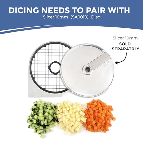 Image of TK Round Hopper Vegetable Chopper Replacement Disc - Universal Round Hopper - Dicing 10mm
