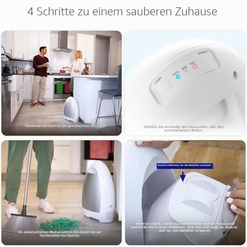 Automatische Kehrschaufel Berührungslos 1000W Drahtschaufel mit Sensoren, große Staubbox 3,6L