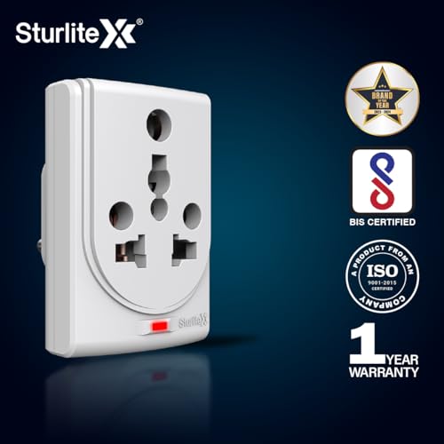 Sturlite Konvert Multiplug| 6-16 Conversion| Universal AC Travel Adapter|6Amp 240V| ABS Strong Body Socket (Pack of 1) - Image 3