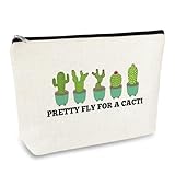 Plant Cactus Gifts for Women Makeup Bag Plant Lover Gift Plant Lady Cosmetic Bag Cacti Cactus Lovers Gifts Cactus Themed Gifts Inspirational Gifts for Her Christmas Birthday Gift for Friend Sister
