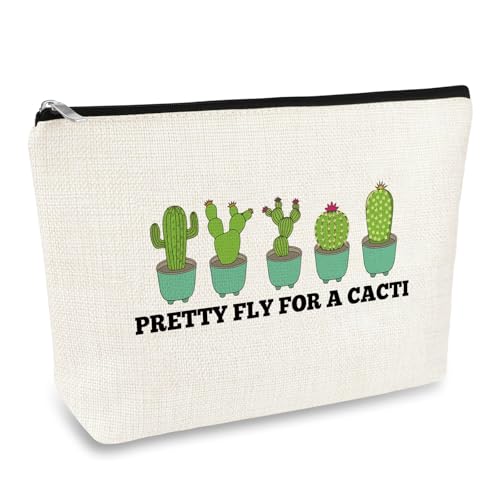 Plant Cactus Gifts for Women Makeup Bag Plant Lover Gift Plant Lady Cosmetic Bag Cacti Cactus Lovers Gifts Cactus Themed Gifts Inspirational Gifts for Her Christmas Birthday Gift for Friend Sister