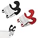 Clip Olla, Hillylolly Clip de Acero Inoxidable, Pinza para Ollas, Soporte de Cuchara para Cocina, Descansa Utensilios, Accesorios Cocina, Porta Cubiertos, 2 Piezas (Rojo y Negro)