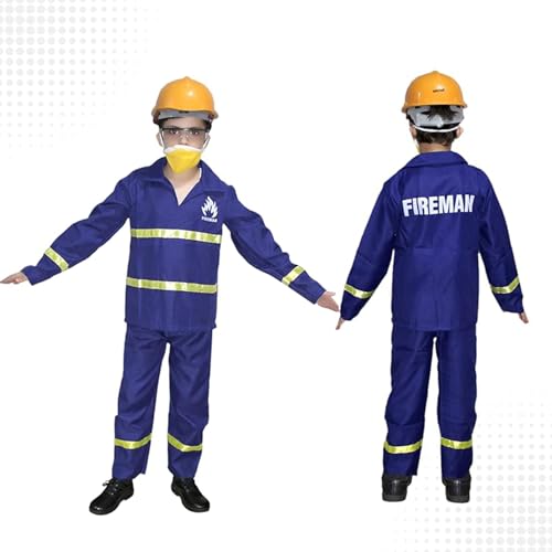 Image of Kaku Fancy Dresses Our Helper Costume for Boys & Girls | Social Helper Doctor, Nurse, Fireman, Postman, Teacher, Farmer Dress For Kids