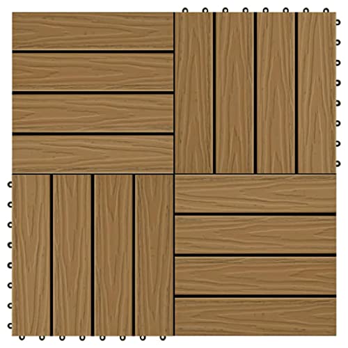 Durable Deep Embossed WPC Decking Tiles 11.8