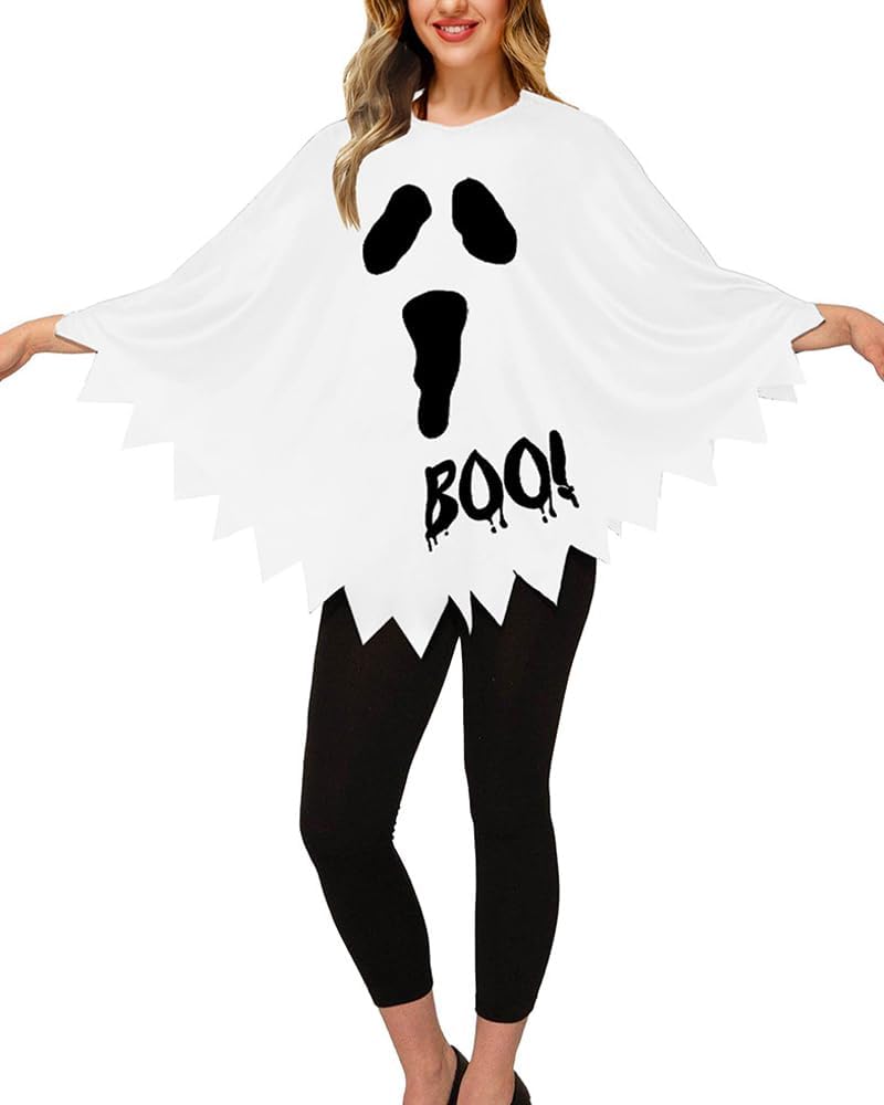 ZAFUL Womens Opera Ghost Poncho Shawl Cape Halloween