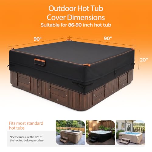 Cubre spa cuadrado impermeable GARPROVM 90 x 90 miniatura 2