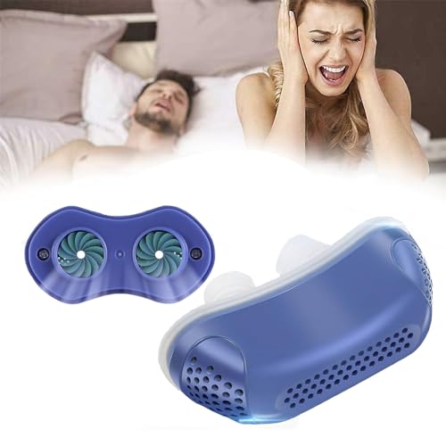 Dilatatore Nasale AntiRussamento, Doppio Ventilatore Turbo Dispositivo Elettrico Anti-russamento Silicone Relax Lavabile, Alta Efficienza Aria Dentro e Fuori, Comodo da Indossare