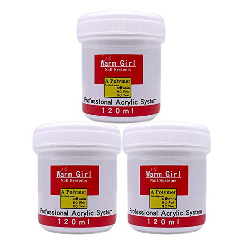 Poudre acrylique blanche 120g Warm Girl pour extension de faux ongles et manucure