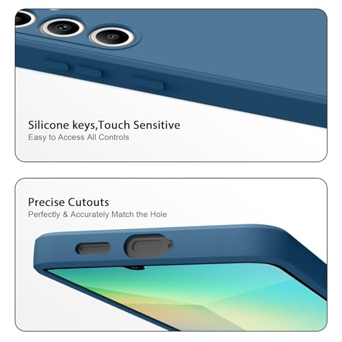 Wanme Funda para Samsung Galaxy S25 5G, Carcasas Silicona Premium, Protección Completa Lente Cámara, Fundas Protectora Resistente Arañazos y Caídas para Samsung Galaxy S25 5G, Azul Marino - imagen 4