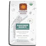 Copper Moon Dark Roast Whole Bean Coffee, Rainforest Reserve Organic Blend, 2 Lb