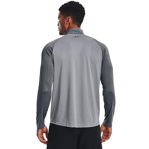 Under Armour Men's Velocity 2.0 1/4 Zip, (036) Steel Light Heather/Pitch Gray Light Heather/Pitch Gray, 4X-Large by Under Armour - Image 3