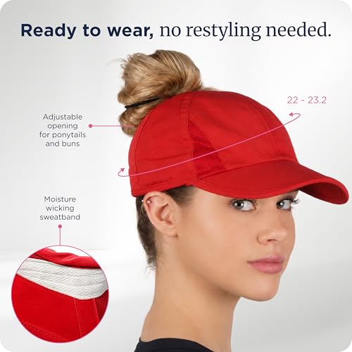 Image of Ponyflo Womens Active Open Back Ponytail Baseball Cap