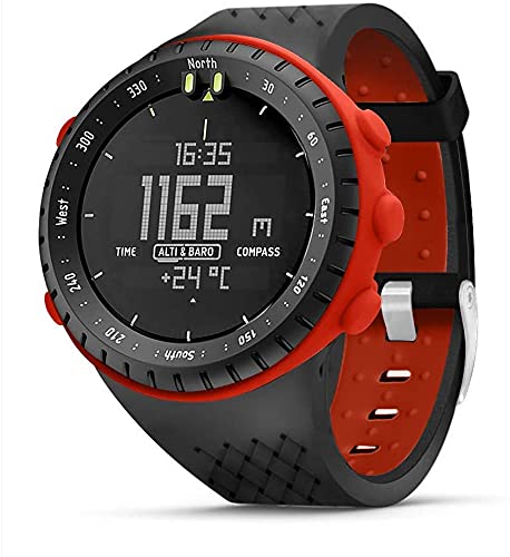 Chainfo Correa de Reloj Compatible con SUUNTO Core, Silicona Correa Reloj con Acero Inoxidable Hebilla desplegable (Pattern 3) Cover