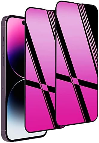 Heromiracle Compatible with iPhone 14 Pro Max Privacy Screen Protector Mirror Effect Anti-Spy anti Blue light eye protection 2 Pack Gradient Colorful espejo (Pink 6.7 inch)