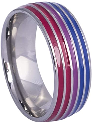 Bisexual Stainless Steel Comfort Fit Band Ring (10) #TOP28