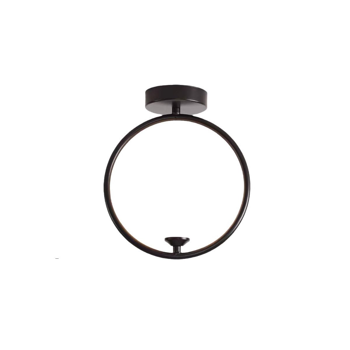 LANTANB Nordic Corridor Black Ceiling Lamp Glass Lampshade Flat Lighting Creative Foyer Ceiling Lights Suitable for Balcony Cloakroom