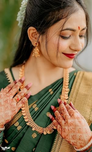 Image of C J Enterprise Women's Banarasi Saree Pure Kanjivaram Style Silk Saree With Blouse Piece for Wedding (BS09)