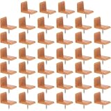 Crovakeu 40Pcs L-Shaped Plastic Drawer Stops, Nail-On Glides & Anti-Fall Safety Blocks, Easy Installation for Dressers, Cabinets, Wardrobes, Furniture Drawer Slides
