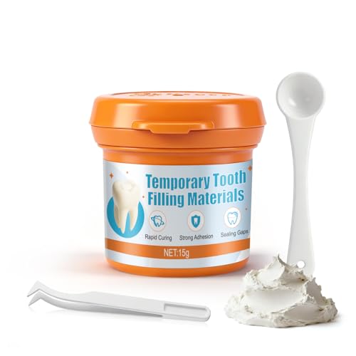 Empaste Dental Profesional, Reparación dental temporal, Cemento Dental,Se Utiliza Para el Relleno Temporal de Caries y la Restauración de Dientes de Emergencia, Listo para Usar, Fácil de Usar, 15g