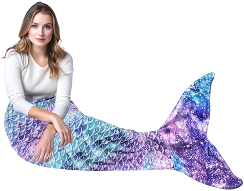 Vautvis Meerjungfrau Decke Erwachsene, Weiche Meerjungfrauenflosse Decke...