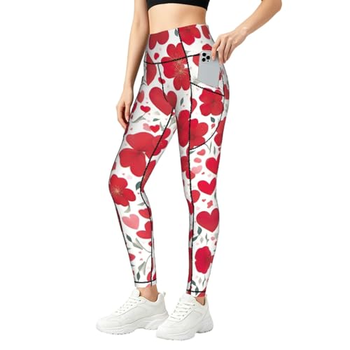 Conjuntos de entrenamiento para mujer con flores rojas, ideales para tus clases de fitness